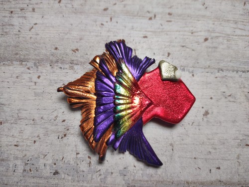 Lote de 3 Broches Gueto Artesanales Gore's Art Nueva Orleans Casa de Peces Cangrejos - Imagen 4 de 8