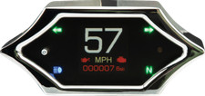 Dakota Digital - Handlebar Mount Speedometer W Signals Spiked Chrome Mlx-5200 Dakota Digital - Handlebar Mount Speedometer W Signals Spiked Chrome Mlx-5200