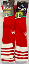 Adidas Copa Zone Cushion II Soccer Socks Red Large Women's 10-12 Men 9-13 2 Pair