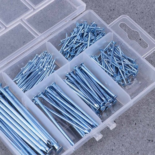 240 Teile Rundkopf Eisen Nagel Sortiment Set Bild Aufhängen Nägel Mauerwerk - Bild 12 von 12