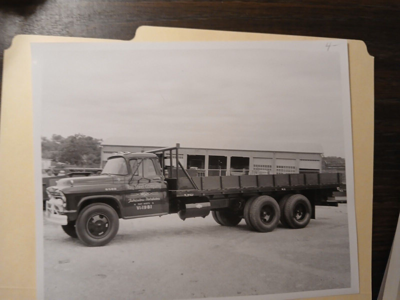 Old Photo of a 1955 Chevrolet 6500 Dually flatbed Ray Steel, Ft. Worth