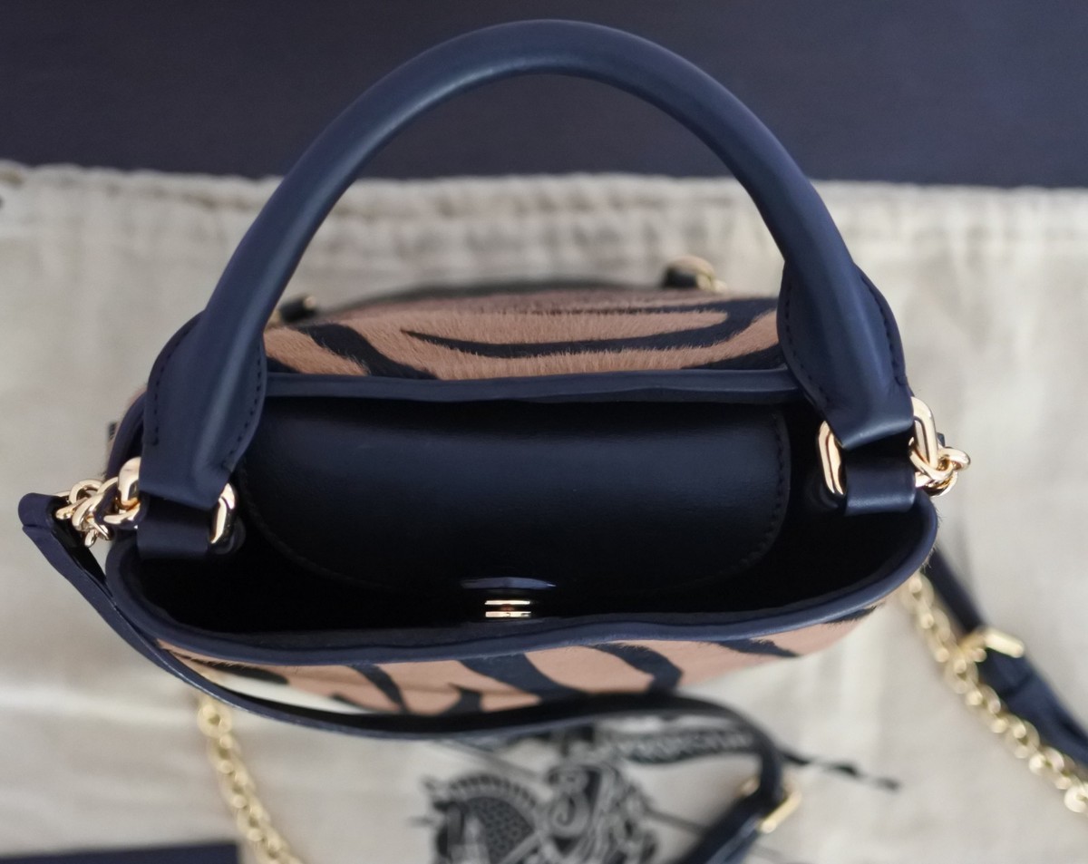 BURBERRY PRORSUM Small Bucket Backpack Camel Leopard Calf  display picture 1