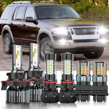 For Ford Explorer 2006-2010 6x Led Headlight Fog Light Turn Bulbs For Ford Explorer 2006-2010 6x Led Headlight Fog Light Turn Bulbs