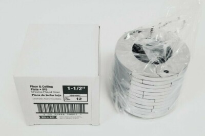B&K Chrome 1-1-2 In. IPS 1.900 Floor & Ceiling Split Plate 158-007 Box of 12 New