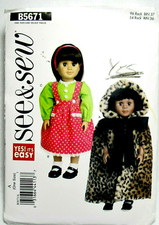 18" Doll Clothes Cape Jumper Top Blouse Uncut Pattern Butterick See Sew 5671