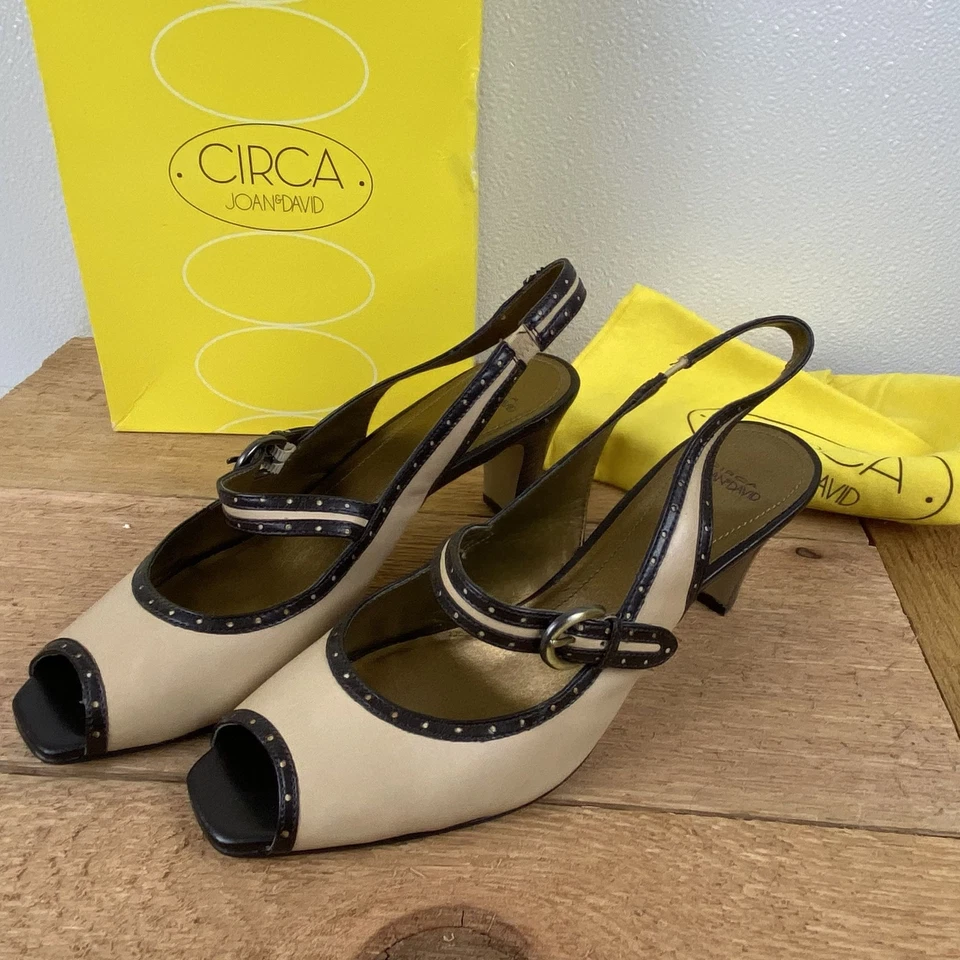 Tacones Circa Joan & David para mujer talla 9M cuero topo y bronce Foto 3 de 4