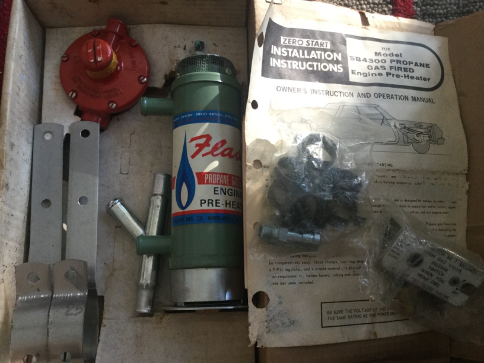 Flash propane engine heater Vintage NOS pre heater SB 4300 1960's original  car | eBay