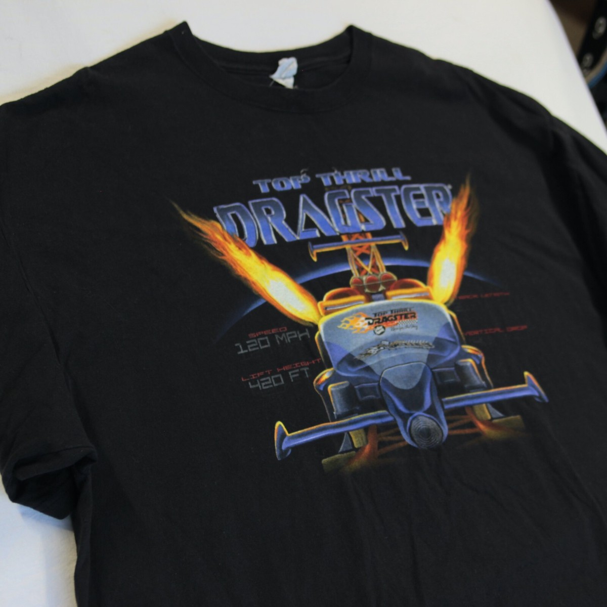 Cedar Point TOP THRILL DRAGSTER T Shirt Defunct Roller Coaster