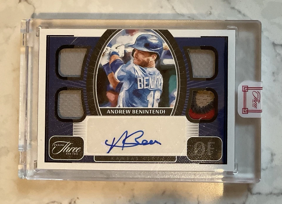 2022 Panini Three and Two Andrew Benintendi Quad Patch Auto Relic /7 #QJA-AB - Image 2 of 4