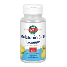 KAL Melatonin, Lozenge, Lemon (Btl-Plastic) 5mg 60ct