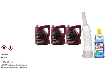 12L MANNOL Getriebeöl Basic Plus 75W-90 API GL 4+ Gear  inkl. Auslaufschlauch