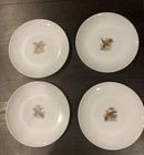 Vintage Fire King White Milk Glass 6 " Plates Game Bird Bundle Lot of 4 🦆 Cool!