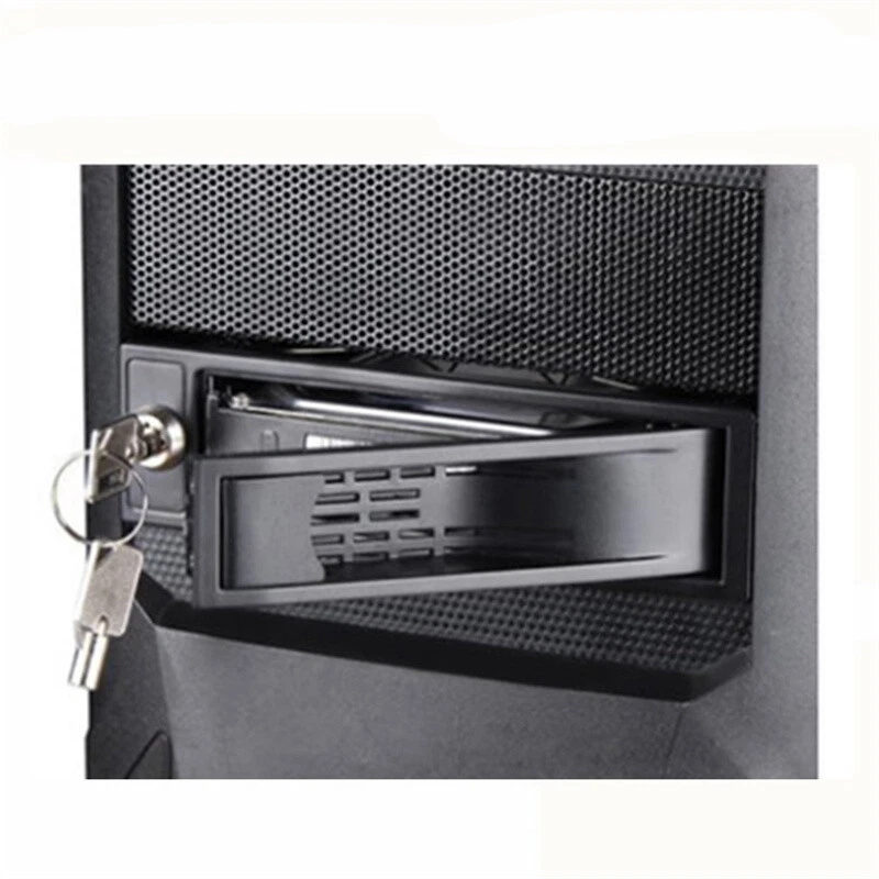 3.5" HDD To 5.25" Bay Rack Mount SATA Hard Drive Adapter Extraction Rack New - Image 3 of 4