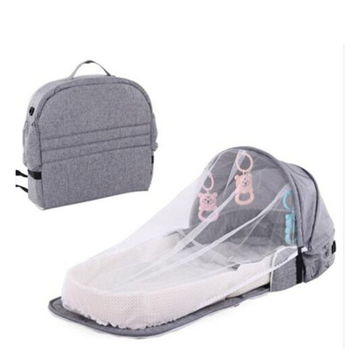 Portable Mummy Bag Baby Travel Bed Backpack w/ Mosquito Nets Diaper Pad Foldable - Picture 13 of 17