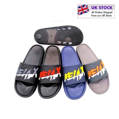 HERREN SOMMER FLIP FLOP SLIDER DESIGNER STRAND PANTOLETTEN POOL FITNESS SLIPPER SANDALE Schuh UK