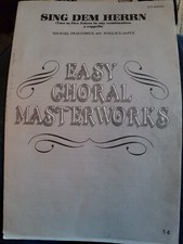 Sing Dem Herrn Sheet Music Easy Choral Masterworks 1986 SM