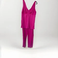 Natori Hot Pink Women’s Two Piece  Pajama Set xl EUC