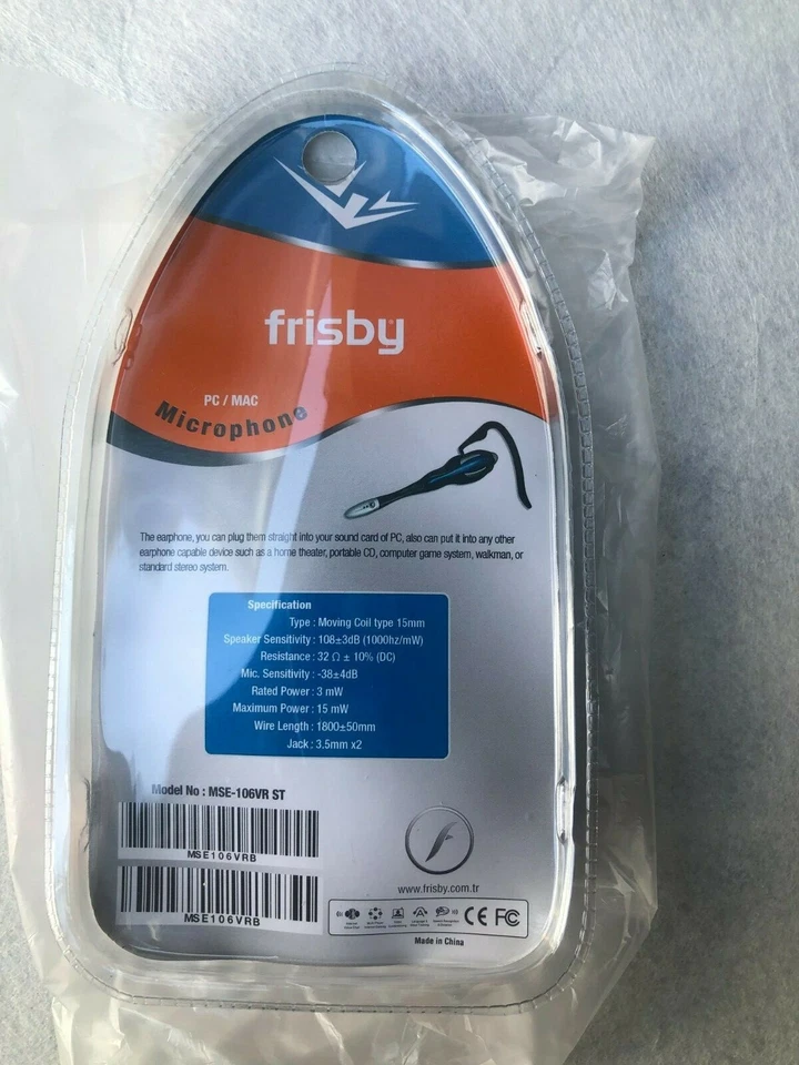 New Frisby Light Weight Model Microphones MSE-106VR ST FOR PC & MAC, Ships Quick - Image 3 of 4