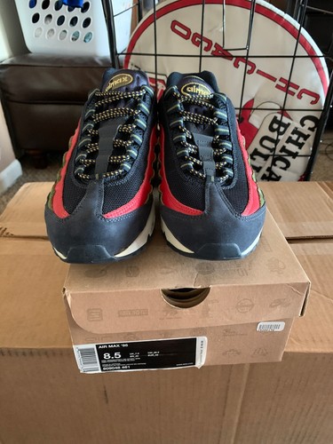 Men’s Nike Air Max 95 Running Sneakers Obsidian Red Green Size 8.5 Authentic New - Picture 2 of 9