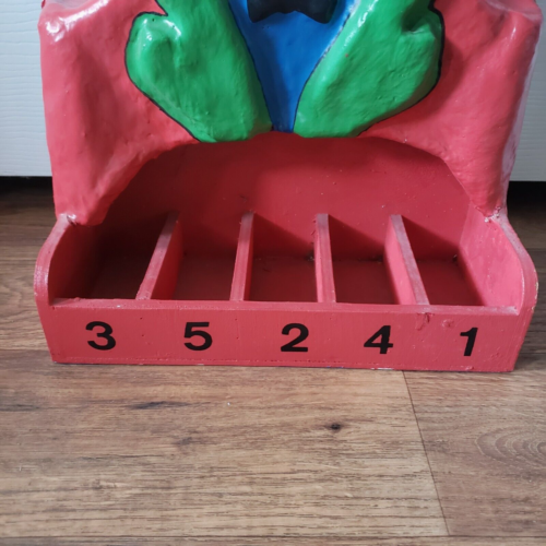 VTG. 40'S CARNIVAL CLOWN TOSS GAME MADE IN SPAIN (WOOD & PAPER MACHE) - Picture 3 of 13