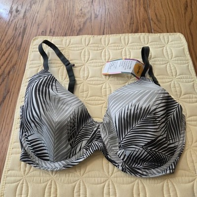 NWT Kindly Promise Underwire Padded Bra With Palm Leaves. Size 34DD