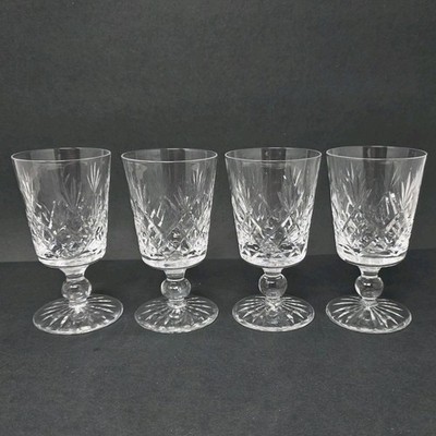 4 Handcrafted Cumbria Crystal Keswick Lead Crystal Wine Glasses England