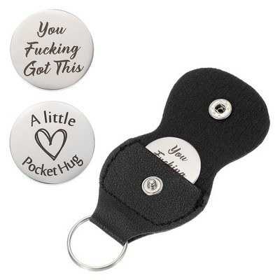 Pocket Hug Token Mit Lederschlüsselanhänger You Got This