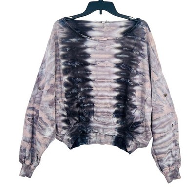 Young Fabulous & Broke Tie Dye Batwing Oversized Sweatshirt Boho Lounge Top M/L