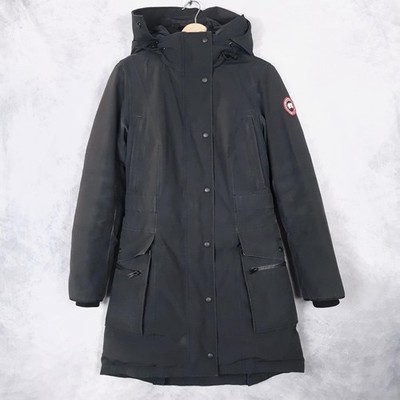 Canada Goose Coat Womens Small Black Down Kinley Parka Long Hooded Insulated