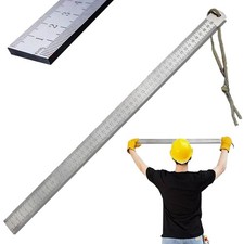 Heavy Duty Stainless Steel Ruler 20in & 50cm Dual Scale Ruler Measuring Tool