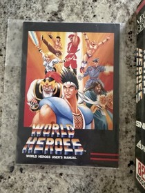 NEO GEO SNK WORLD HEROES 1 AUTHENTIC AES USA COMPLETE CIB CART MANUAL CASE US!