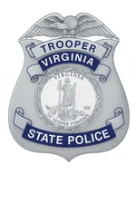 4 Inch Non-Reflective Virginia State Police Logo Seal Sticker Decal