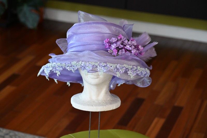 Women Kentucky Derby Church Dress Hat Lavender Lilac Bridal Tea Party Wedding