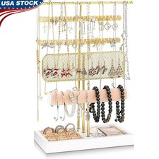 Jewelry Organizer Stand Velvet Display Storage Necklaces Earrings Bracelets New
