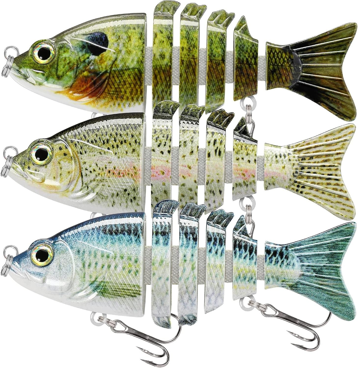 Ultimate Lifelike 3in Fishing Lure: 6-Segment Swimbait for Bass & Pike Fishing - Image 3