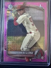 2025 Bowman Chrome - Prospects Elian De La Cruz  Pink Mojo Refractor /199 (RC)