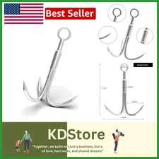 High-Strength Stainless Steel Grappling Hook with 3 Claws for Outdoor & Retri...