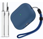 Coque en silicone Miracase pour AirPods Pro 1ère et 2ème génération couleur bleu foncé