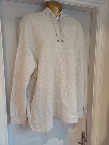womens light grey hoodie/jumper size XL 20-22 - Picture 7 of 12