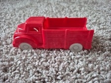 Vintage Lapin Red Hard Plastic Delivery Truck Made In USA 1940-50s