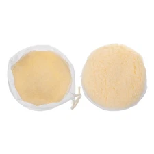 2pcs 5"-6" Car Polisher Bonnet Buffing Pad Synthetic Wool, Beige