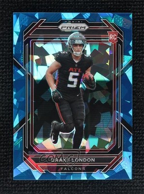 2022 Panini Prizm Rookies Blue Ice Prizm 79/99 Drake London #308 Rookie RC k1r