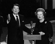 President Ronald Reagan British Prime Minister Margaret Thatcher a- Old Photo