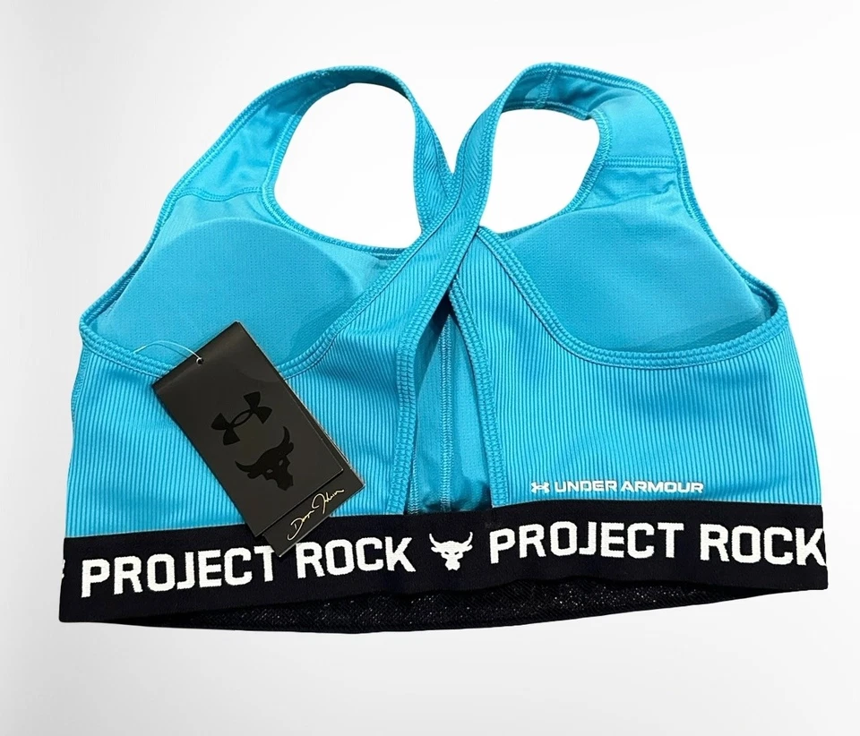 Sujetador deportivo Under Armour Project Rock para mujer XL espalda cruzada compresión gimnasio entrenamiento Foto 2 de 4