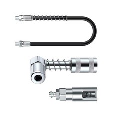 Durable Grease Gun Coupler with 1/8 Inch NPT Threads 90 Degree Grease Coupler