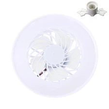 Ceiling Fan with LED Light 5-Blade E27 Modern Lamp with E27 Light Socket Base
