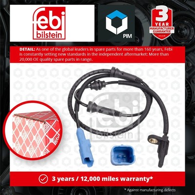 ABS Sensor fits PEUGEOT 301 Front 1.2 1.6D 2014 on Wheel Speed 4545E4 4545J5 New