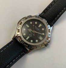 Vintage 1990 Men’s Bulova Swiss Quartz Marine Star Dive Watch 330 Feet Diver