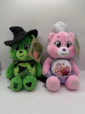 Wicked X Care Bears ~ Glinda (w/Purple Dress) & Elphaba (w/Ornate Cape)  ~ 8”