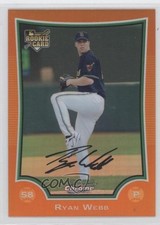 2009 Bowman Draft Chrome Orange Refractor 13/25 Ryan Webb #BDP27 0s3